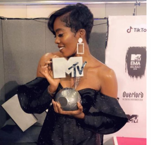 Tiwa Savage Beats Davido And Others To Become First African Female To Win MTV Best African Act