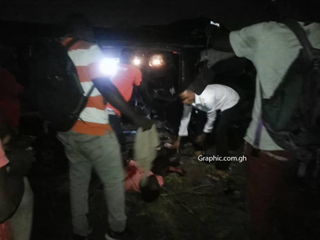 Breaking: 1 Feared Dead As 3 Cars Collide On Michel Camp - Afienya Road