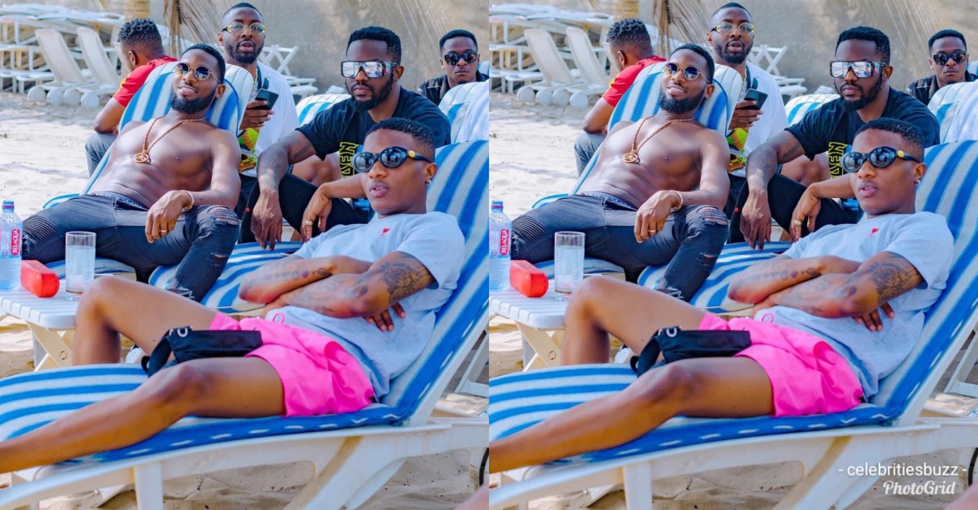 Omar Sterling chills with D’banj and Wizkid in Ghana