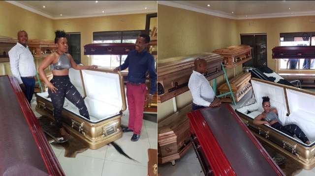 Stripper Buys Herself Expensive Coffin Ahead Of Her Death; Says Her Luxurious Life Must Continue While In Her Grave (photos)