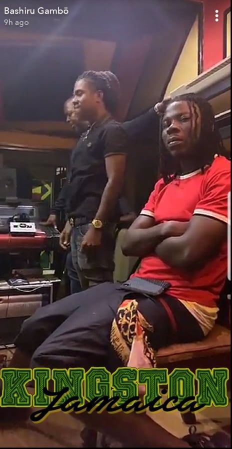 Stonebwoy teams up with Top Jamaican singer, Jahmiel in recording session
