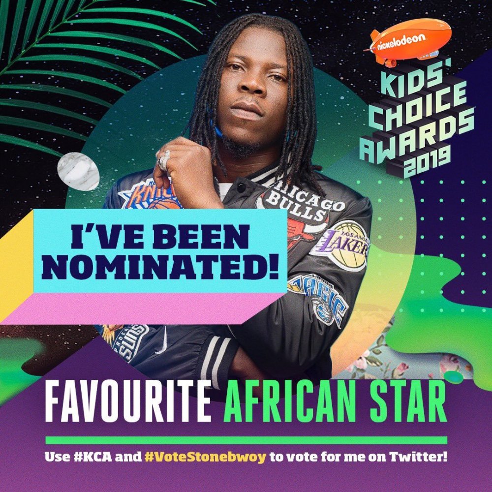 Stonebwoy wins 2019 Nickelodeon Kids’ Choice Award.