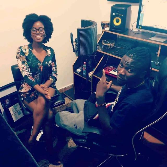 Mzvee hits the recording studio with Stonebwoy after dining with him