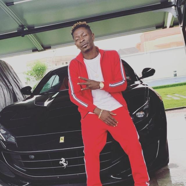 Shatta Wale carries his wife Wendy Shay in his new Ferrari car worth $1 Million