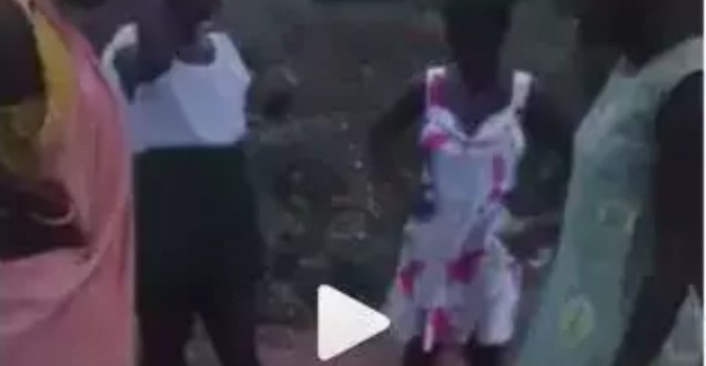 Female WASSCE candidates pour libation to curse teachers