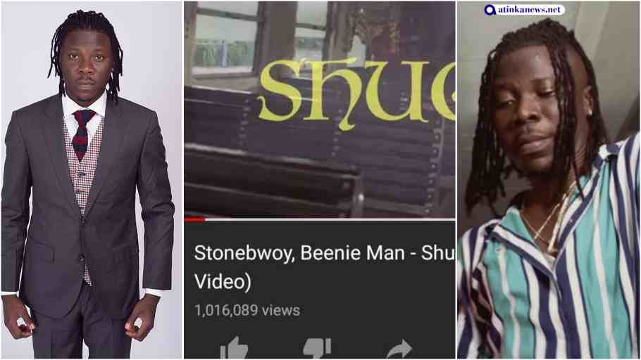 Stonebwoy’s song shuga hits one million views on YouTube