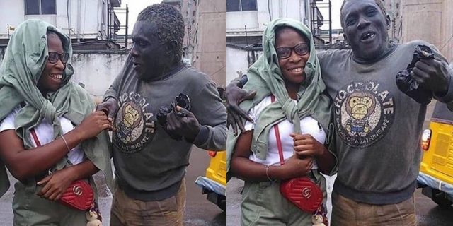 Mad man hugs &amp; thanks a woman who helped him with money for food – Woman says he made her day