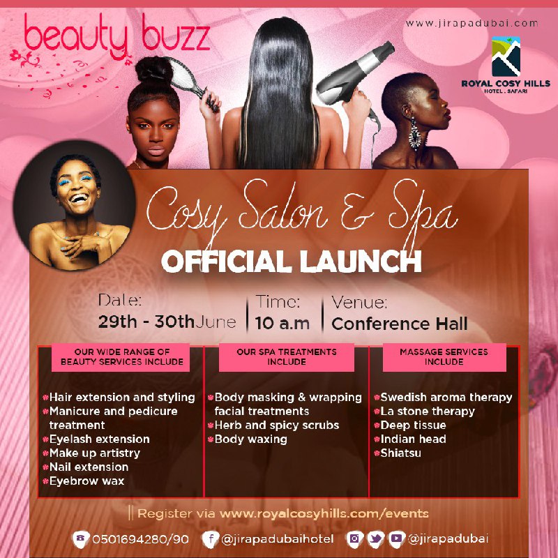 Cosy Salon and Spa, The Ghanaian Dubai Set To Be Launched On June 29