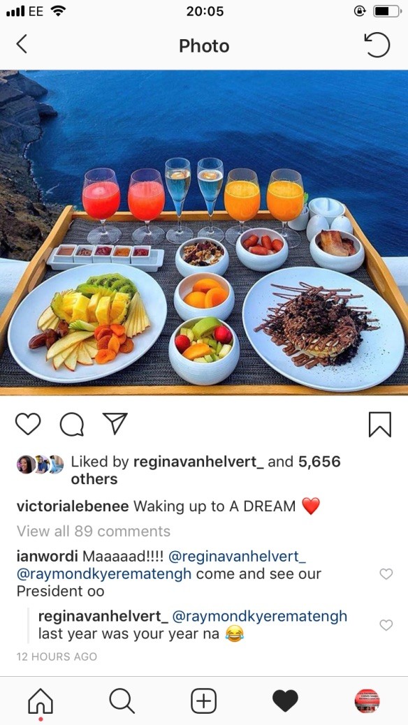 Victoria Lebene Steals A Picture from Google to Lie On Instagram That It’s from Her Honeymoon in Greece