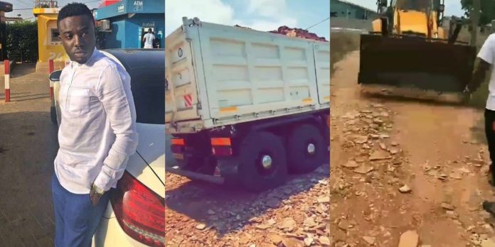 AMG Business CEO Criss Waddle constructs a road in his community