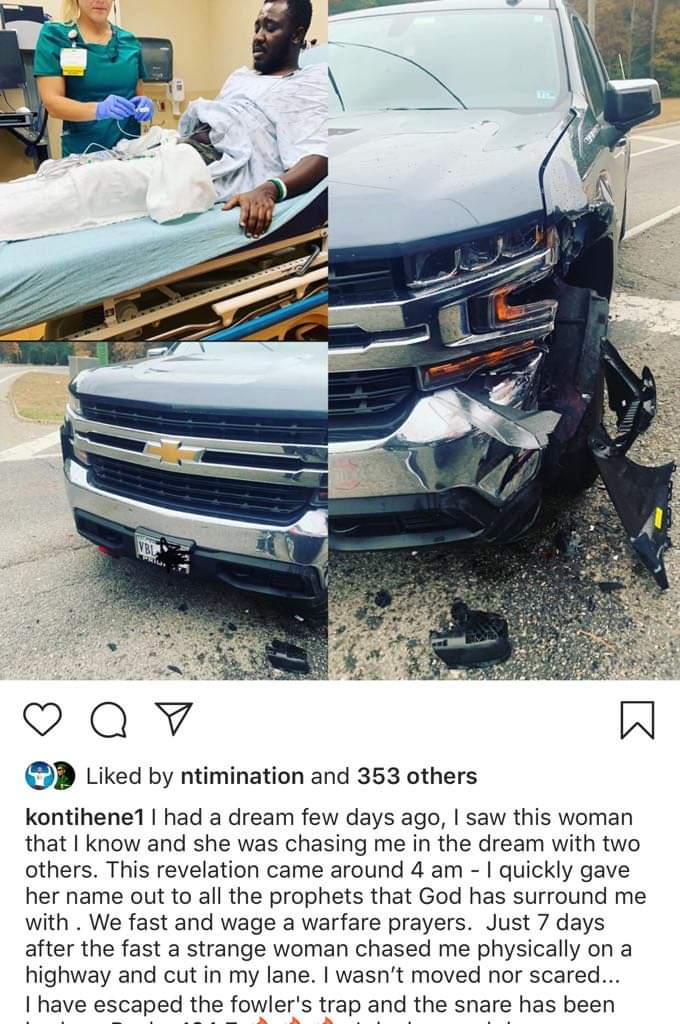 Musician Kontihene escapes gory accident