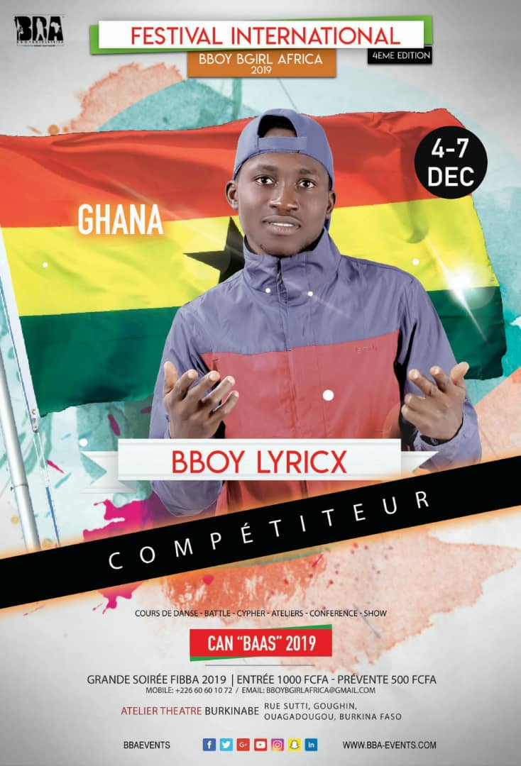 Ghanaian Dance King, BBoy Lyricx Billed To Represent Ghana In African Dance Championship In Burkina Faso