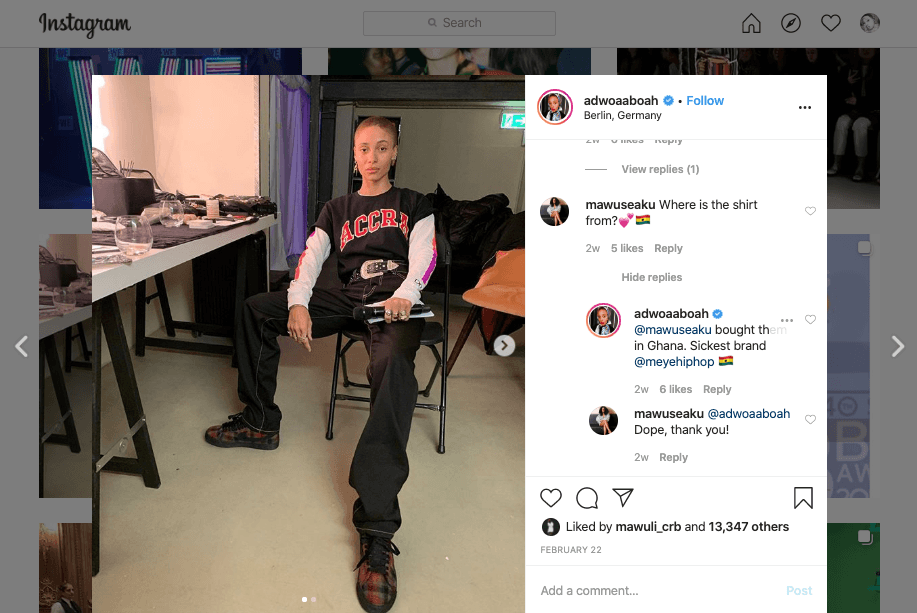 Fashion Icon Spotted Wearing Ghanaian Streetwear Brand, Meyehiphop.